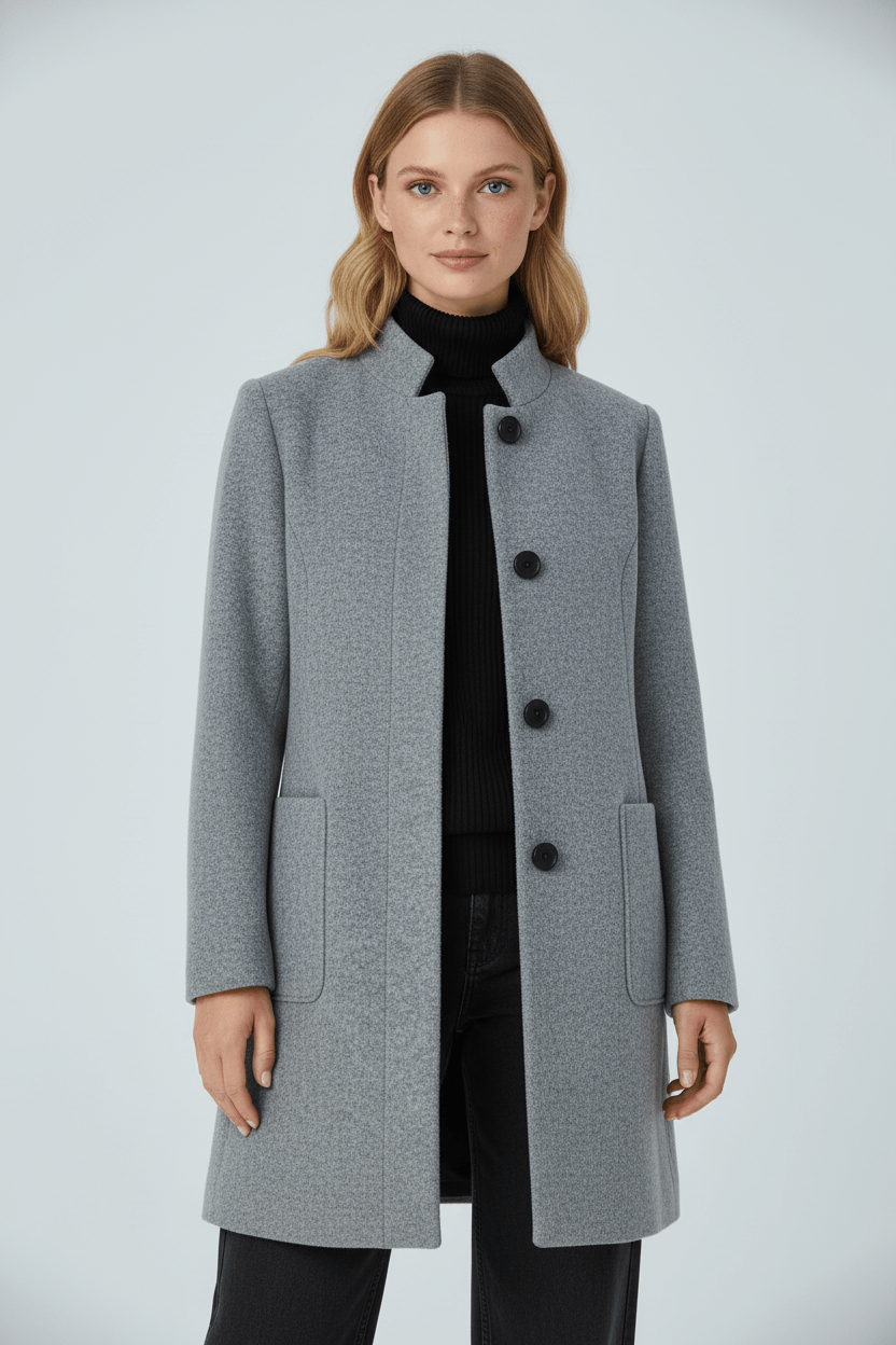 Wool Blend Overcoat for women — view 2 — Moraine Fashion