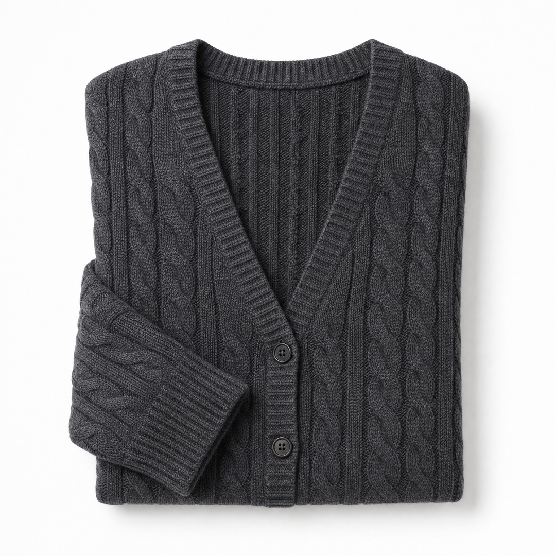 Freya | Women's Cable Knit Cardigan - view 4