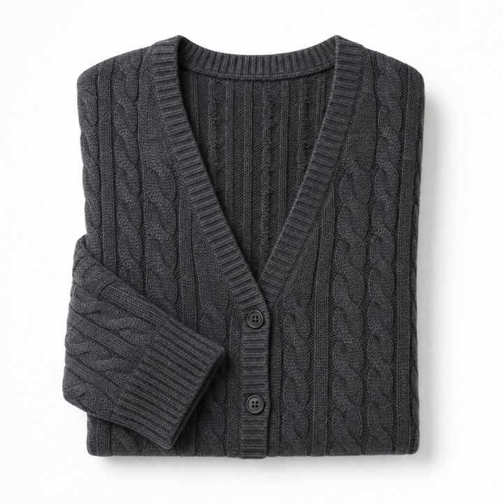 Freya | Women's Cable Knit Cardigan - view 4