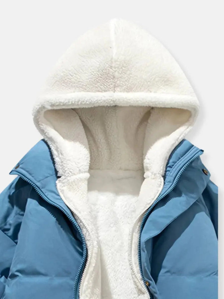 Thea | Fleece Lined Hooded Puffer Jacket for Women