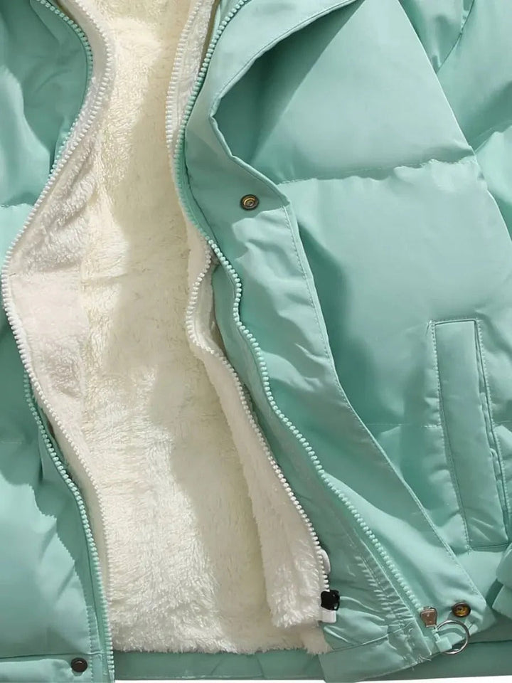 Thea | Fleece Lined Hooded Puffer Jacket for Women