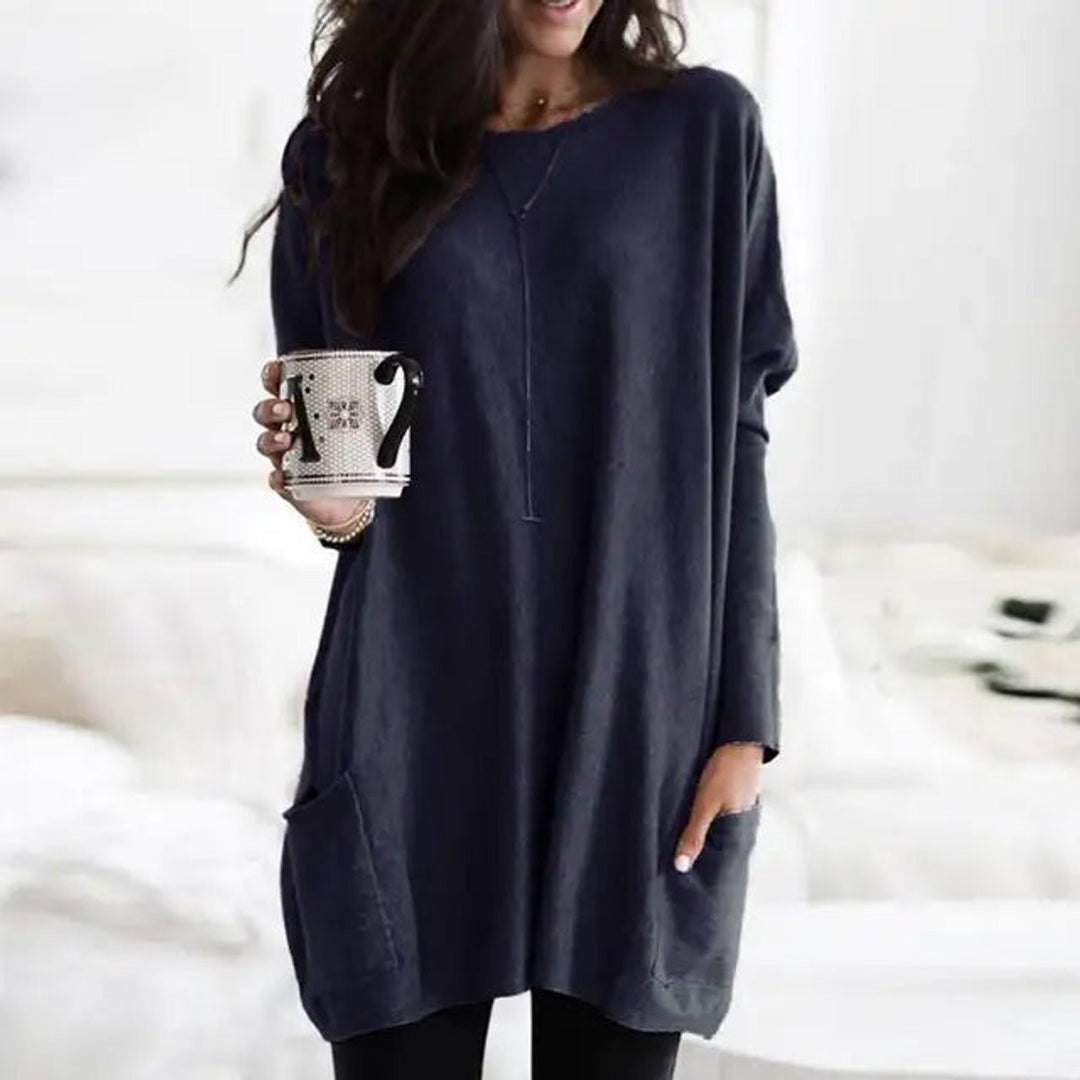 Aderyn Oversized Longline Tunic Jumper for Women