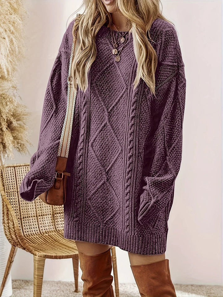 Anaise — Oversized Cable Knit Jumper Dress (2), Moraine Fashion