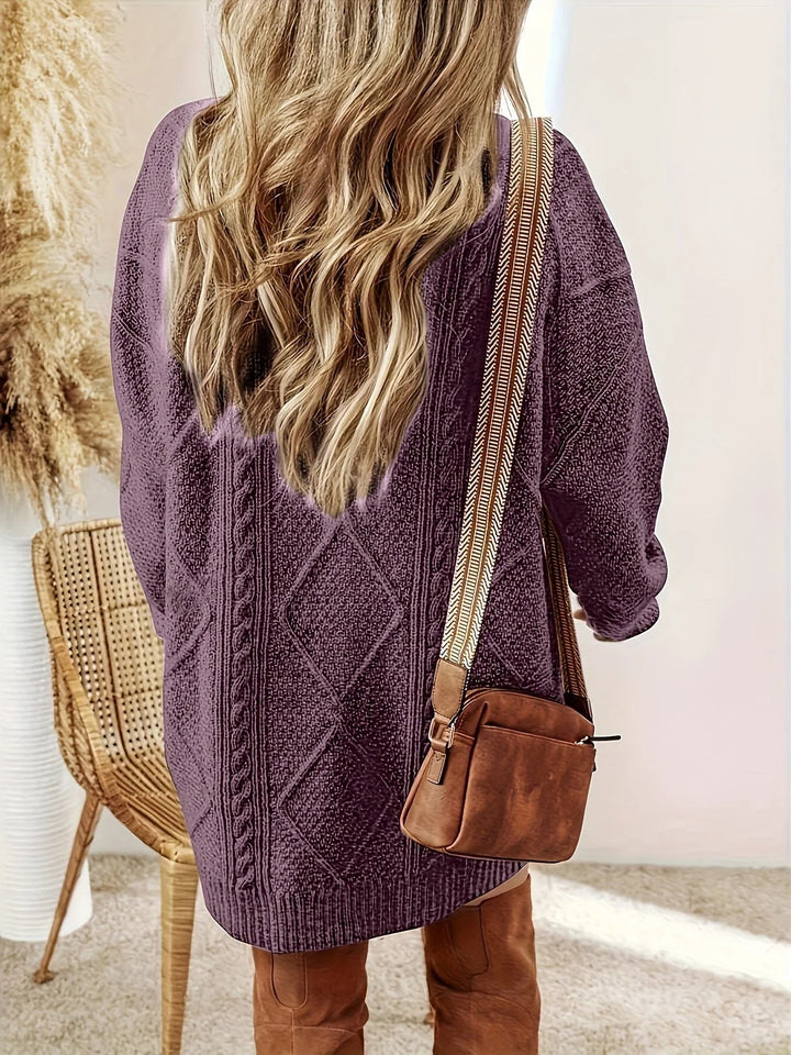 Anaise — Oversized Cable Knit Jumper Dress (3), Moraine Fashion