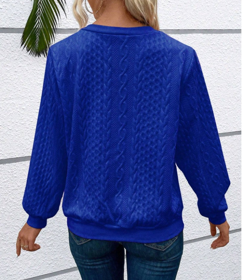 Angwen Cable Knit Zip Neck Jumper for Women
