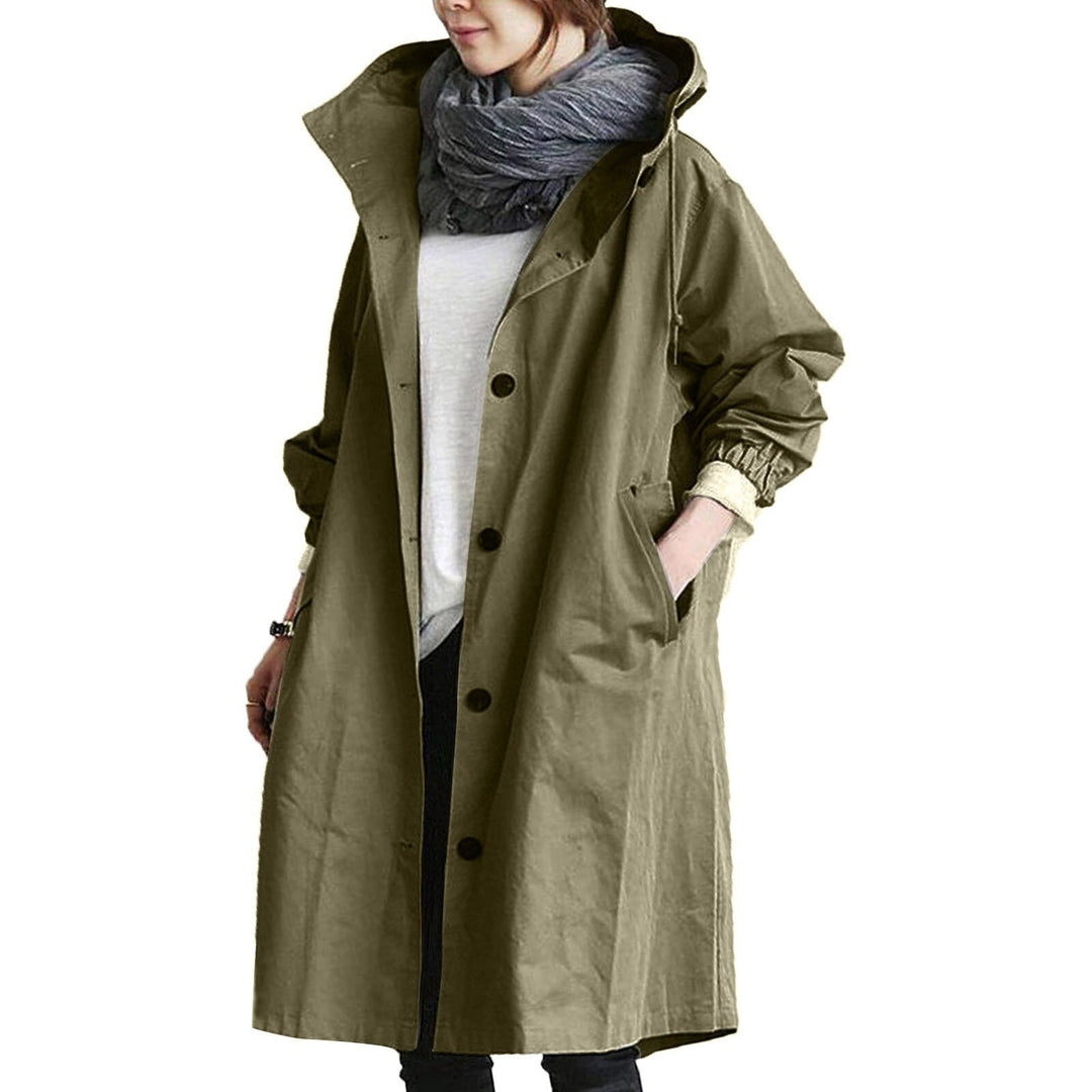 Longline Hooded Waterproof Coat for Women — Arddun, image 1