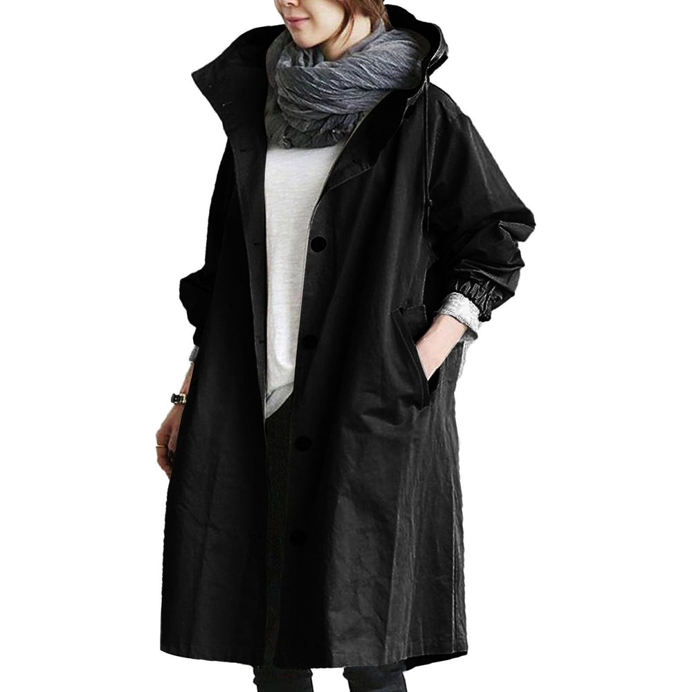 Longline Hooded Waterproof Coat for Women — Arddun, image 2