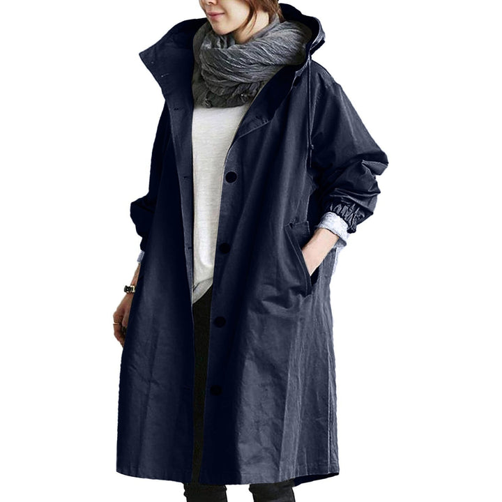 Longline Hooded Waterproof Coat for Women — Arddun, image 3