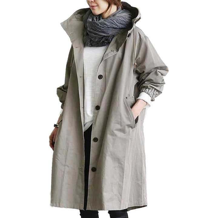 Longline Hooded Waterproof Coat for Women — Arddun, image 4