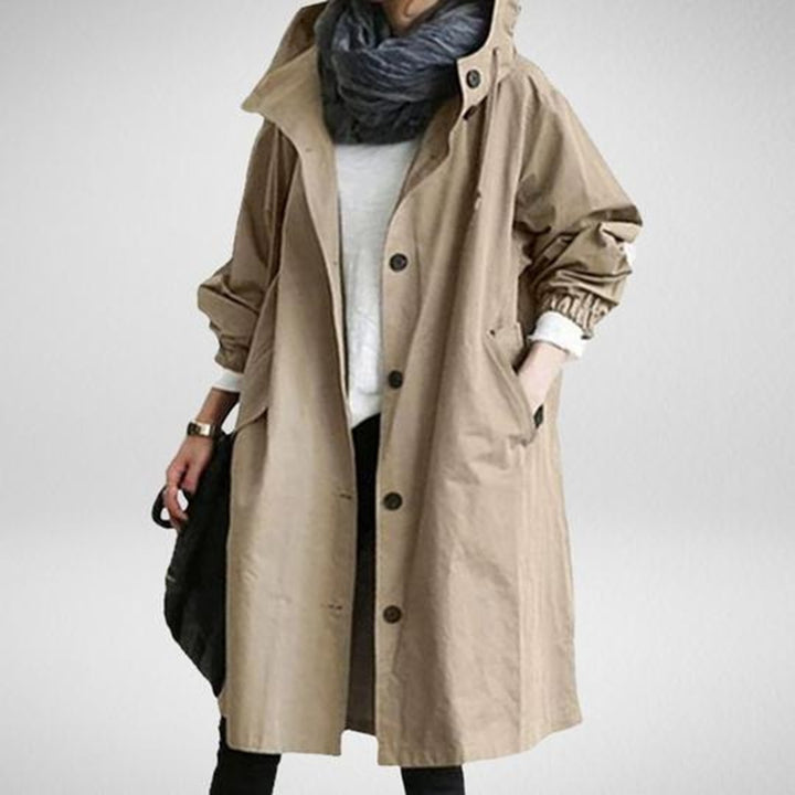 Longline Hooded Waterproof Coat for Women — Arddun, image 5