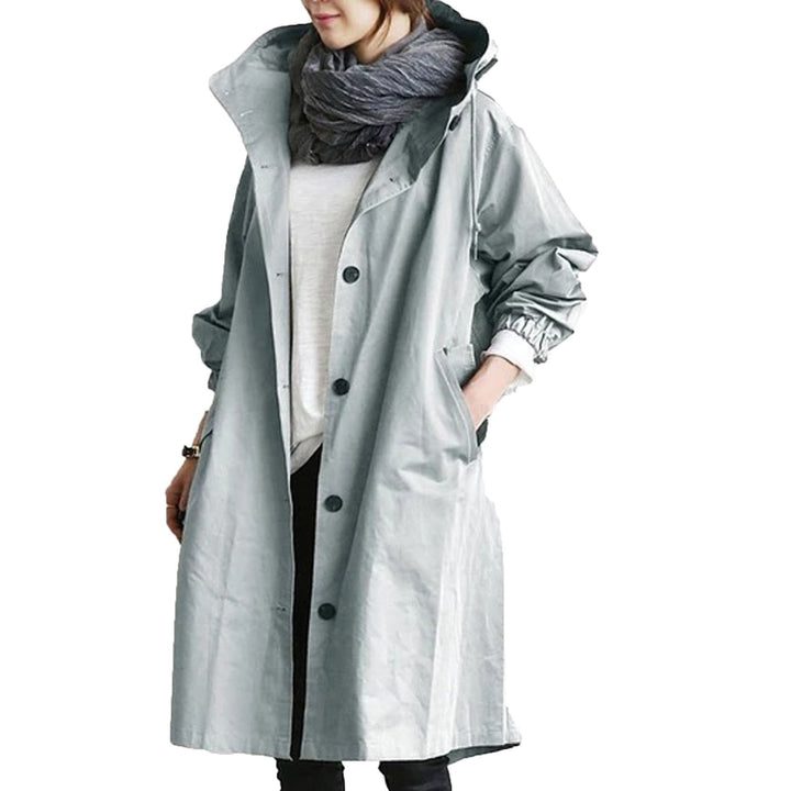 Longline Hooded Waterproof Coat for Women — Arddun, image 6
