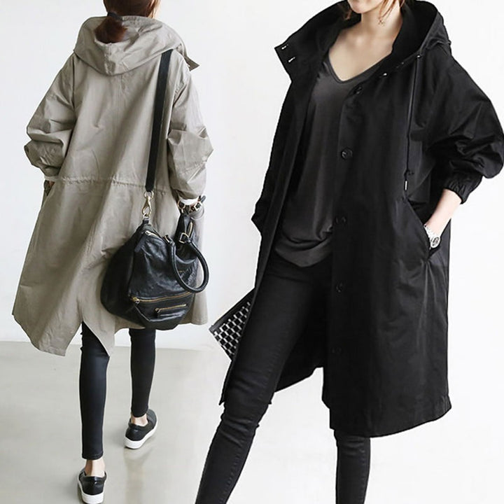 Longline Hooded Waterproof Coat for Women — Arddun, image 7