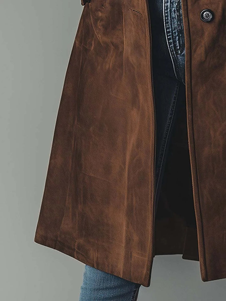 Suede Look Trench Coat with Belt for Women — Penelope, image 5