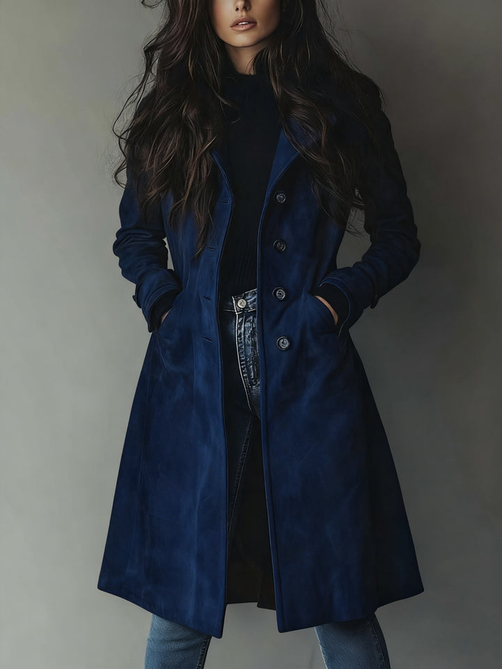 Suede Look Trench Coat with Belt for Women — Penelope, image 6