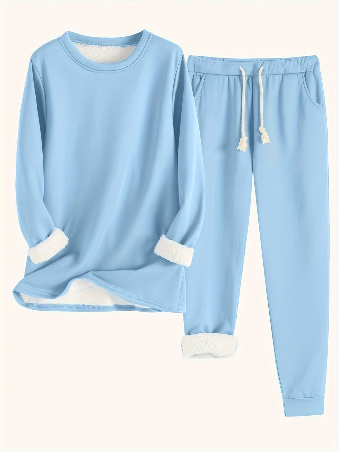 Fleece Lined Sweatshirt and Jogger Set — Augusta, Watermelon Red