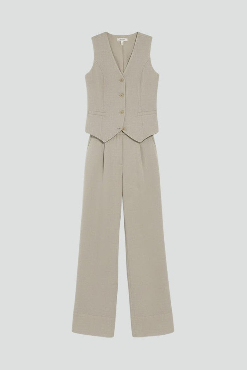 Azelie — Waistcoat and Wide Leg Trousers Set, Moraine Fashion