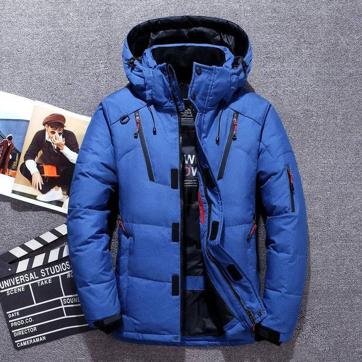 Insulated Hooded Winter Coat — Benedict, Blue
