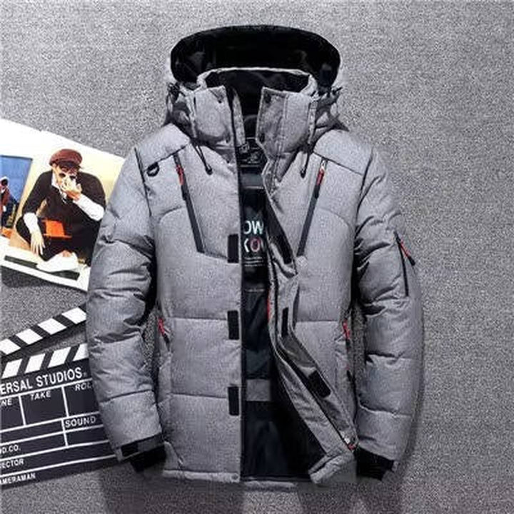 Insulated Hooded Winter Coat — Benedict, Grey