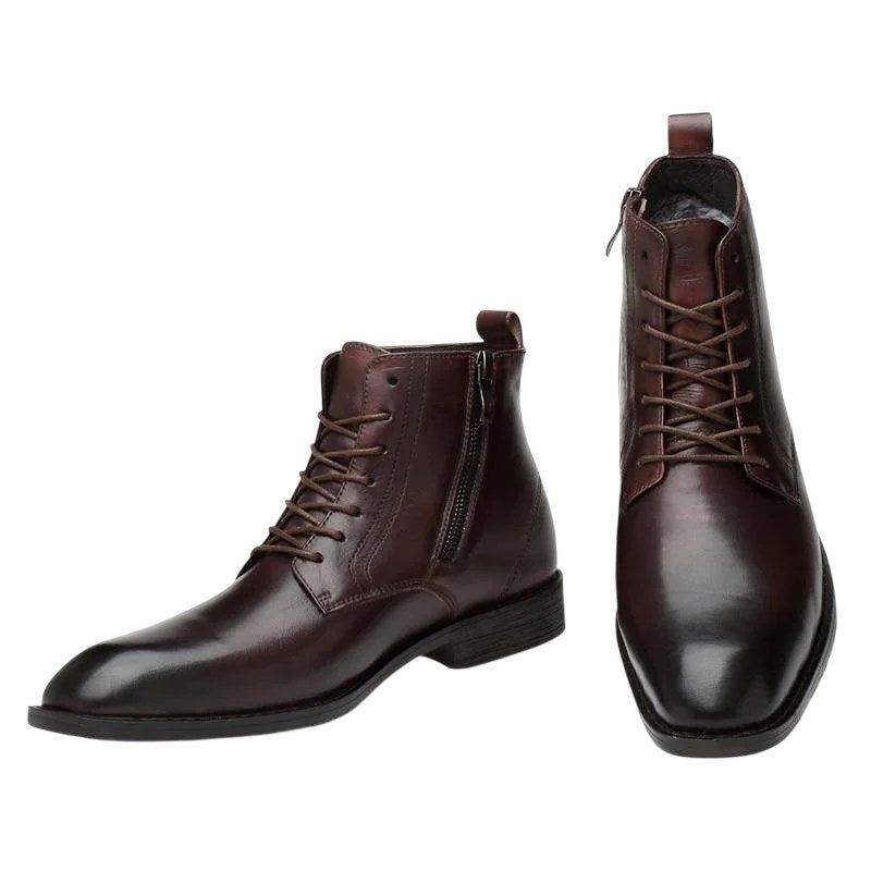Bertram — Heritage Leather Lace Up Boots (3), Moraine Fashion