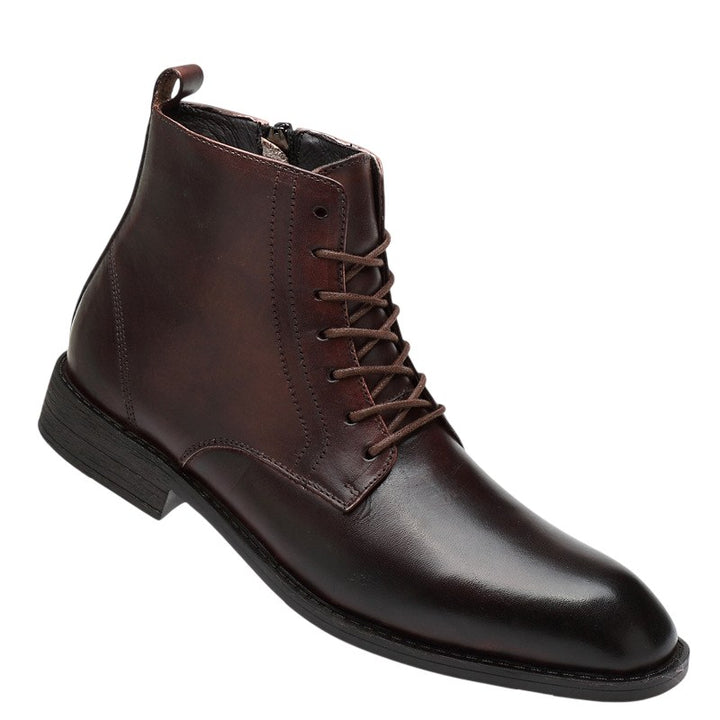 Bertram — Heritage Leather Lace Up Boots (4), Moraine Fashion