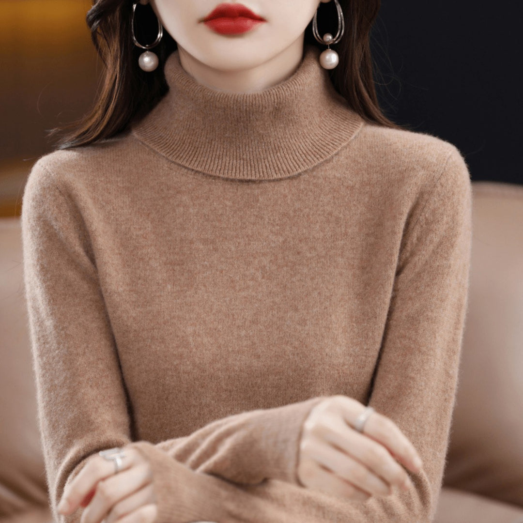 Bethan Classic Roll Neck Wool Jumper for Women