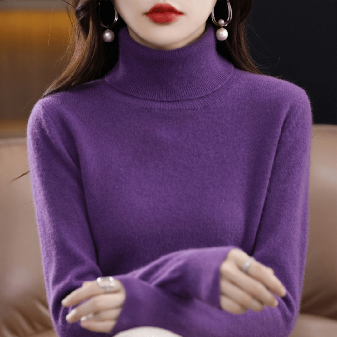 Bethan Classic Roll Neck Wool Jumper for Women