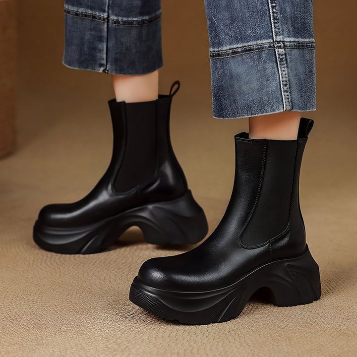 Platform Chelsea Boots for Women — Bridget, Black