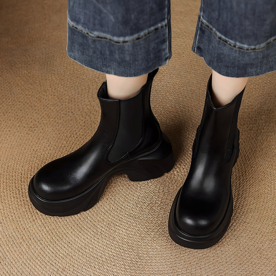 Platform Chelsea Boots for Women — Bridget, Black
