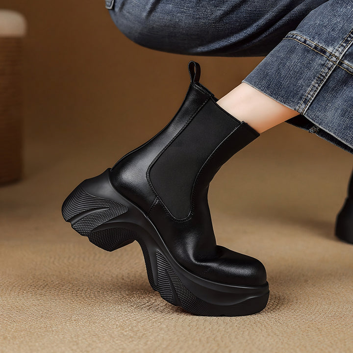 Platform Chelsea Boots for Women — Bridget, Black