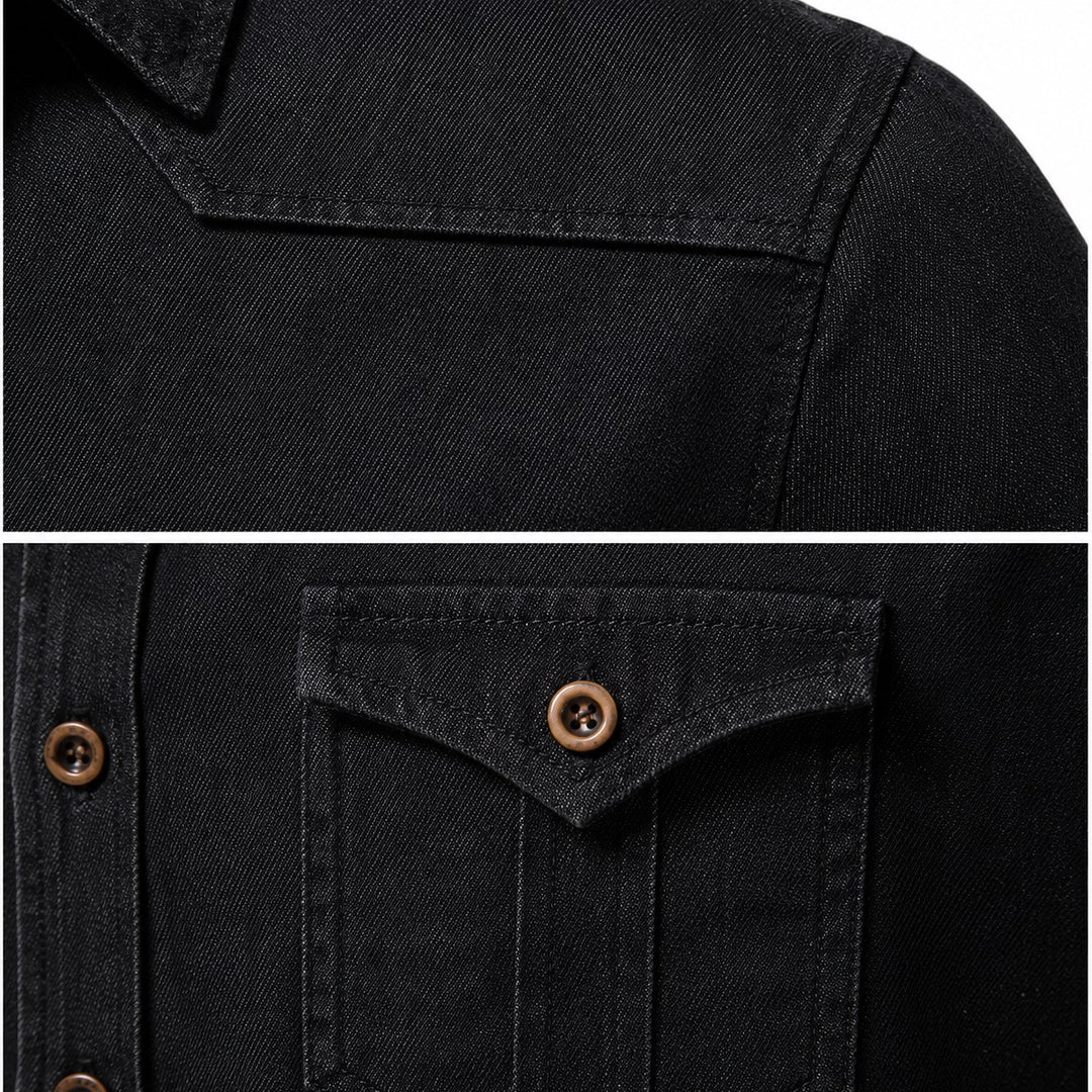 Callum — Tailored Cotton Denim Shirt (8), Moraine Fashion