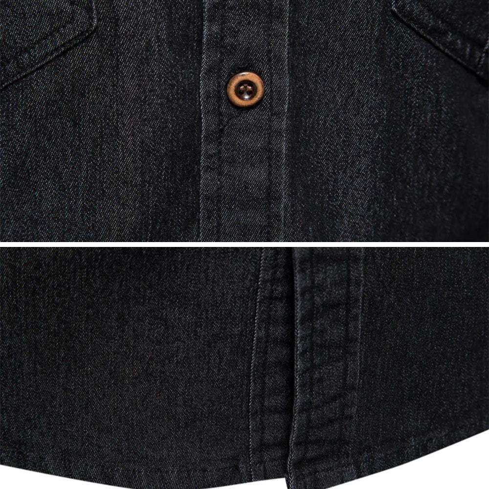 Callum — Tailored Cotton Denim Shirt (9), Moraine Fashion