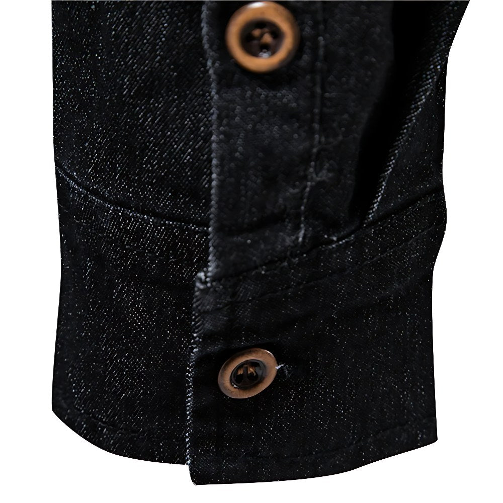 Callum — Tailored Cotton Denim Shirt (10), Moraine Fashion