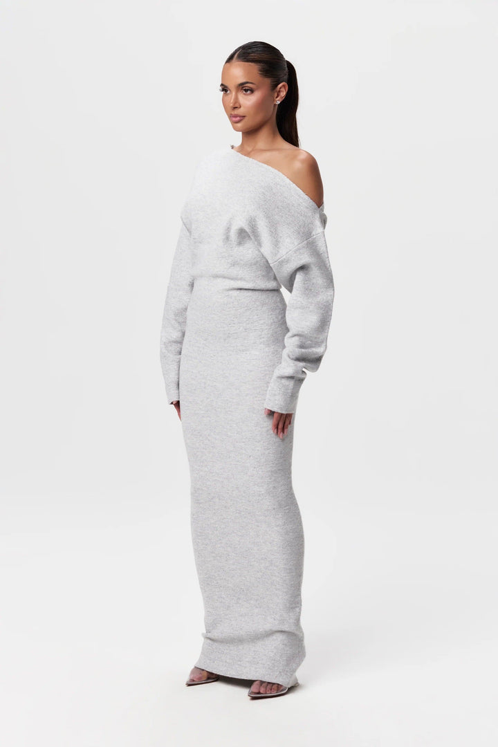 Carmine — Soft Stretch Knitted Jumper Dress (3), Moraine Fashion