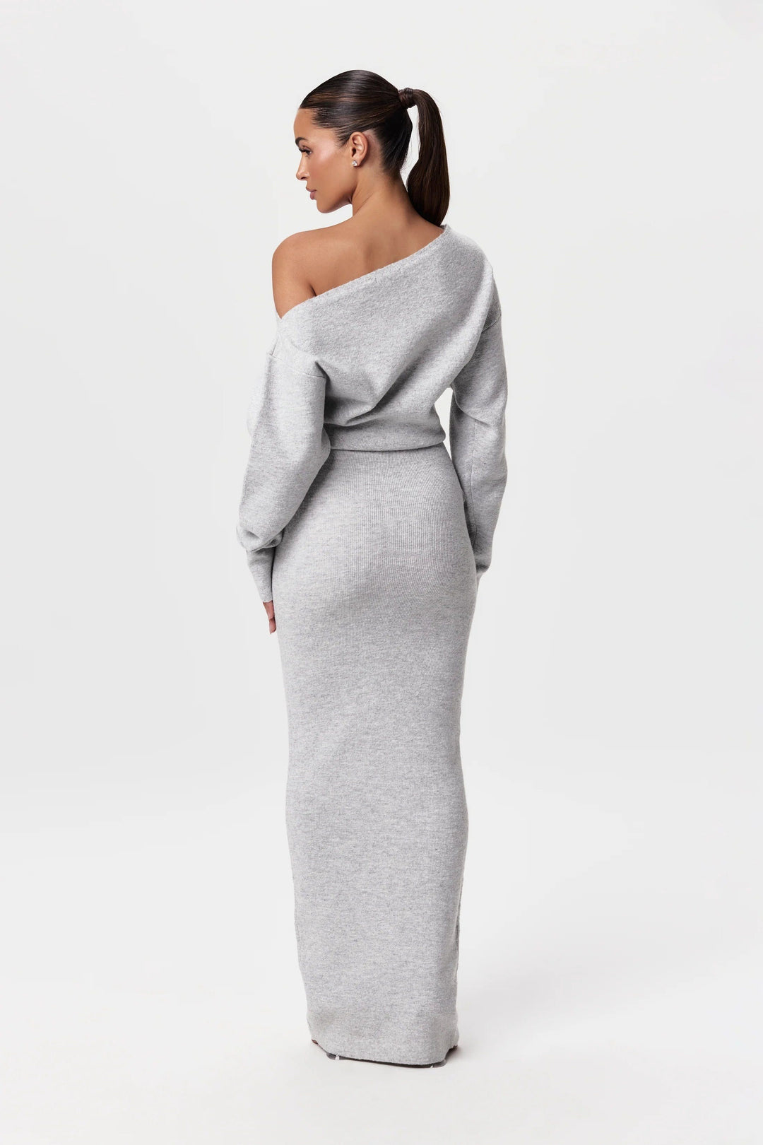 Carmine — Soft Stretch Knitted Jumper Dress (5), Moraine Fashion