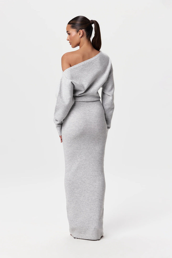 Carmine — Soft Stretch Knitted Jumper Dress (5), Moraine Fashion