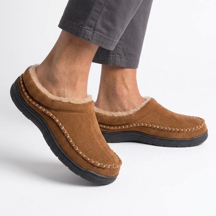 Fleece Lined Slippers with Memory Foam