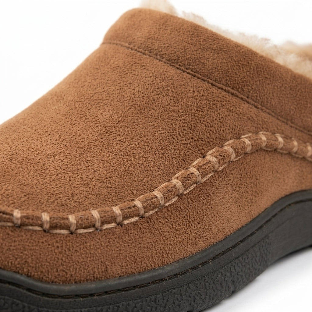 Fleece Lined Slippers with Memory Foam