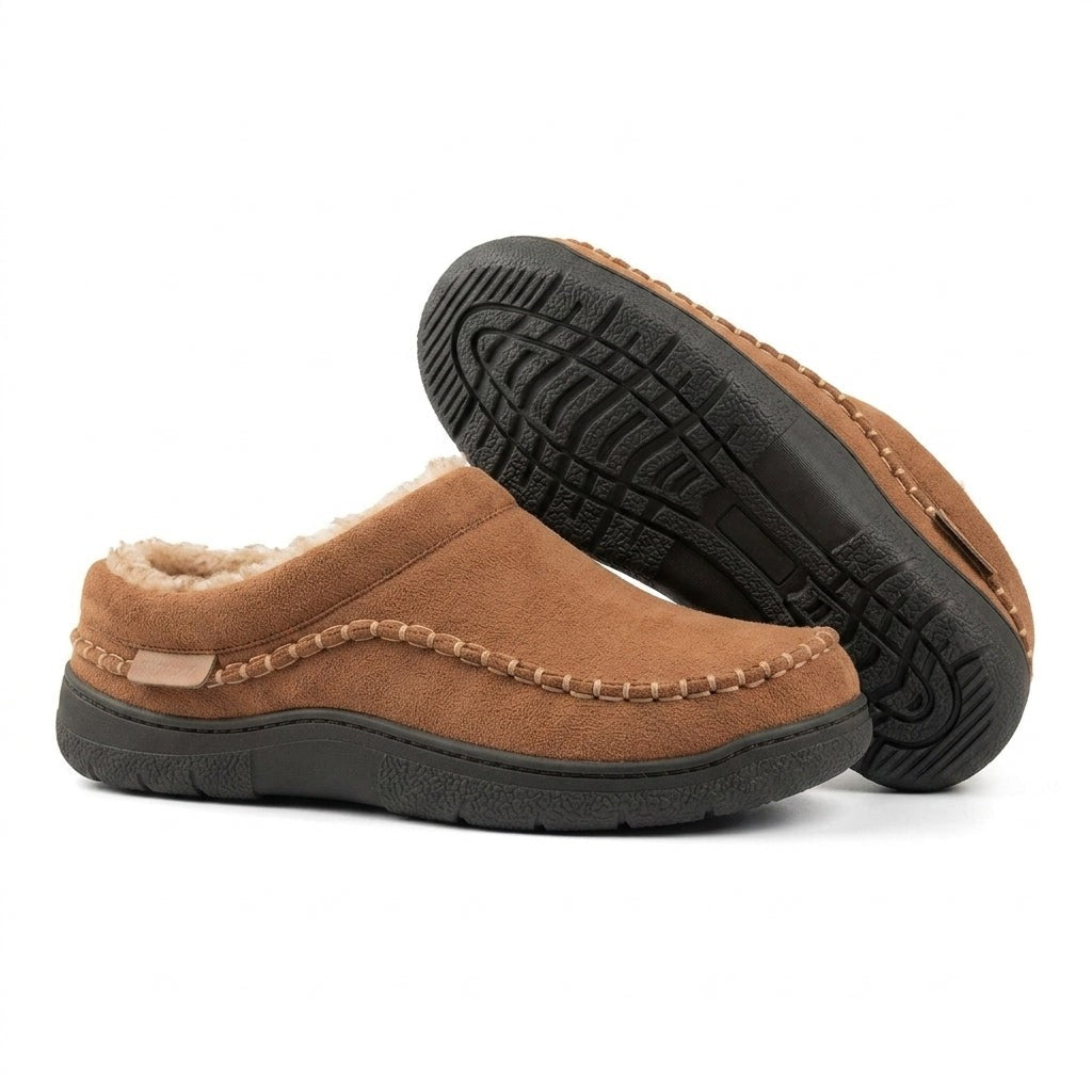 Fleece Lined Slippers with Memory Foam