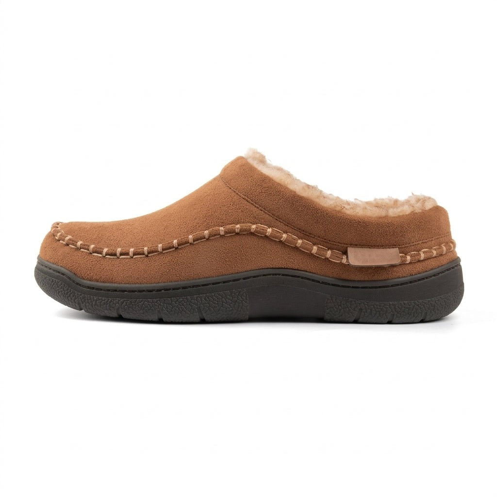 Fleece Lined Slippers with Memory Foam