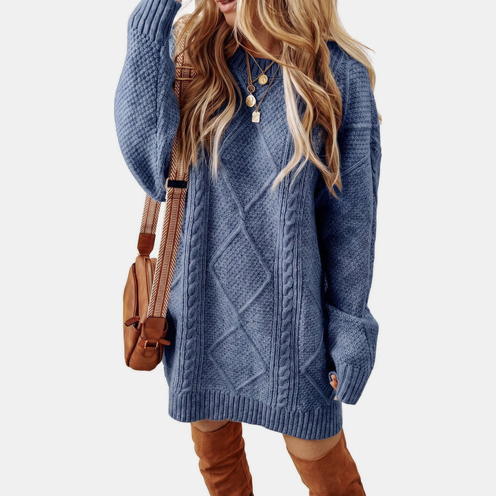 Celestia — Oversized Cable Knit Jumper Dress (4), Moraine Fashion