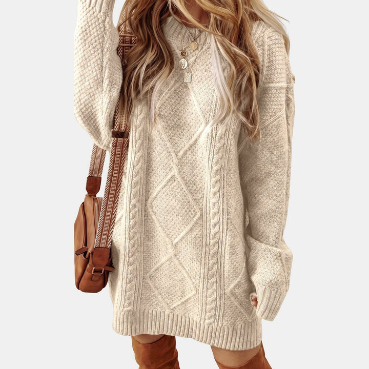 Celestia — Oversized Cable Knit Jumper Dress (6), Moraine Fashion