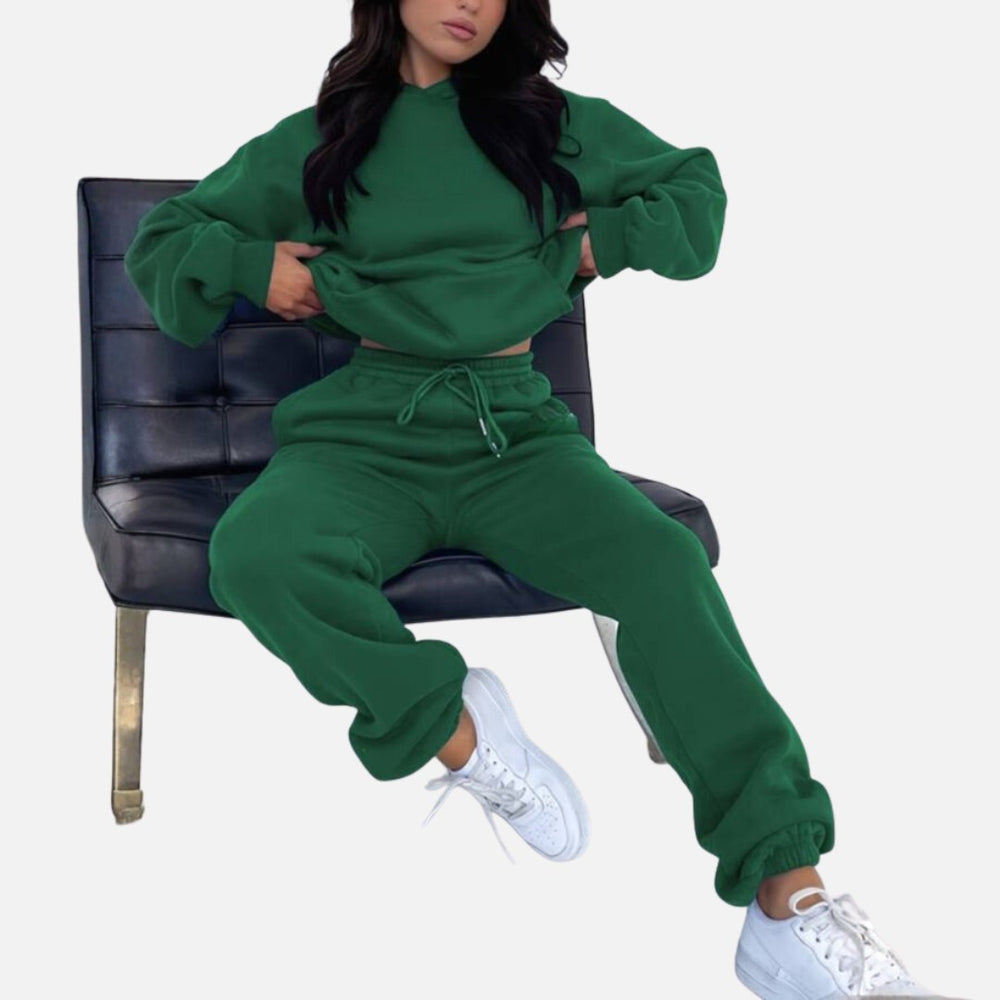 Hooded Two Piece Tracksuit — Clementine, Green