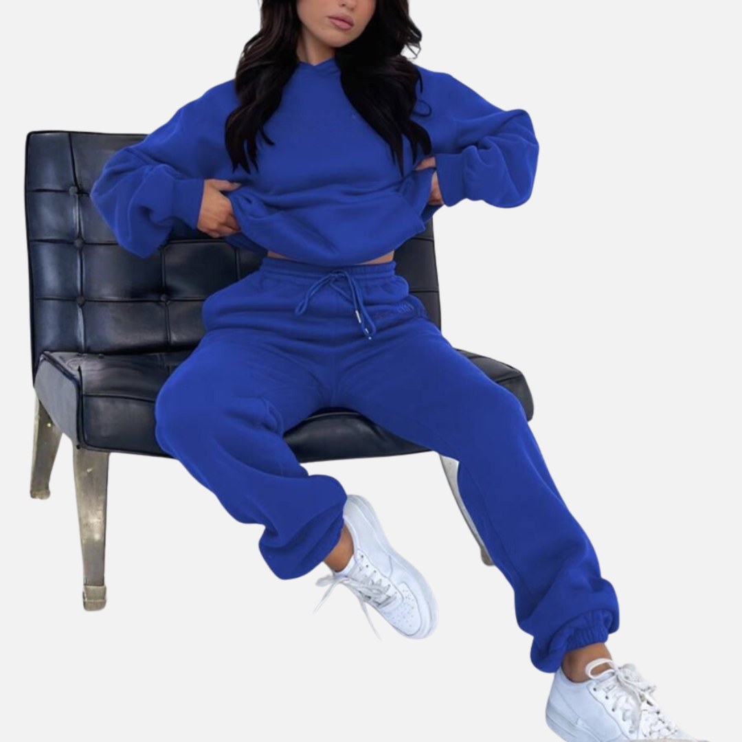 Hooded Two Piece Tracksuit — Clementine, Blue