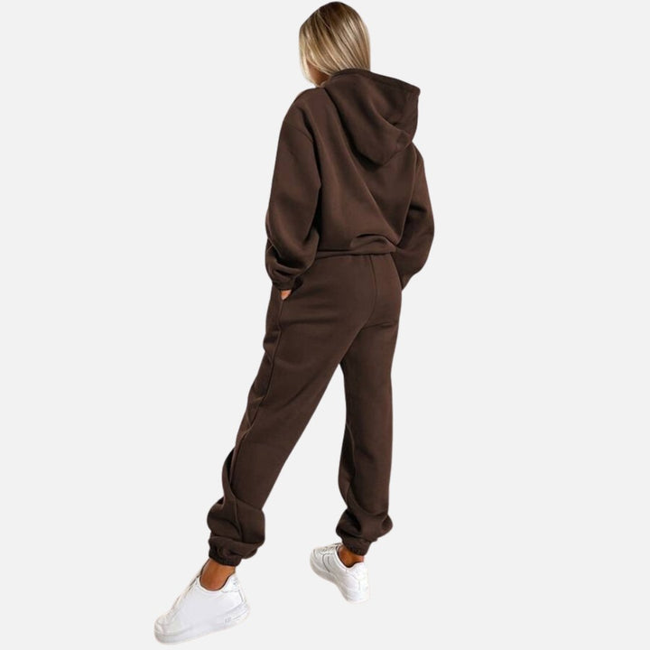 Hooded Two Piece Tracksuit — Clementine, Brown