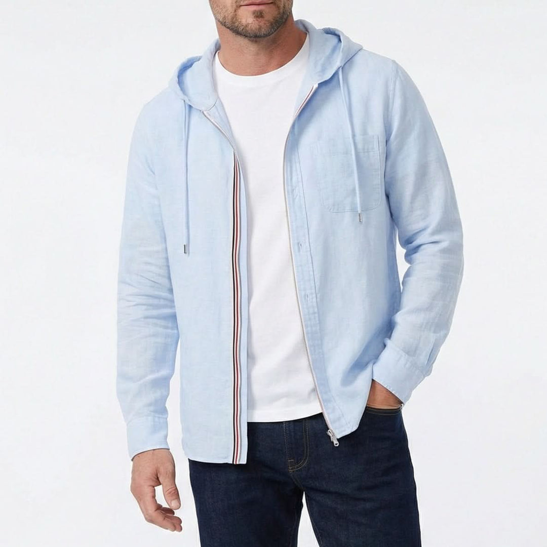 Linen Blend Hoodie for Men — Digby, image 1