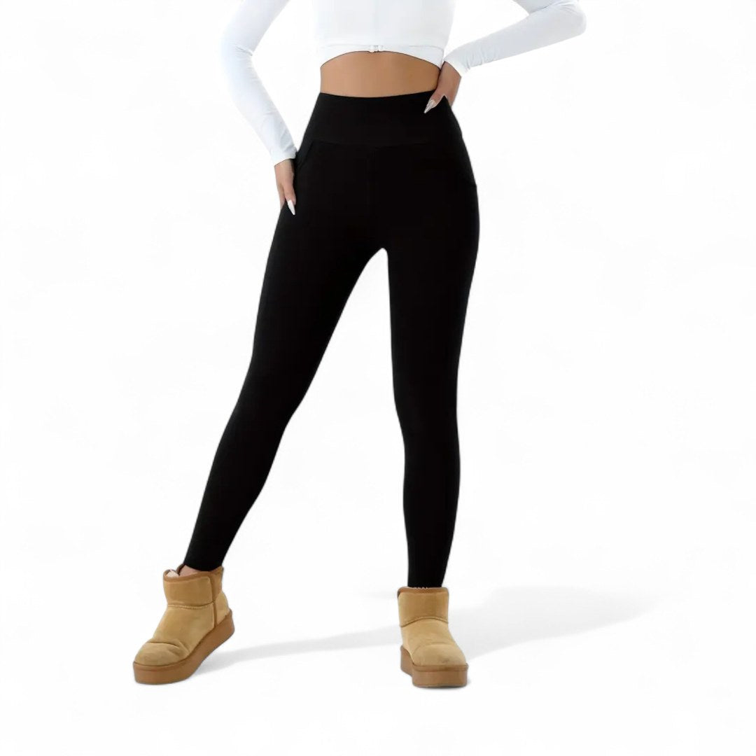 Dominique — Fleece Lined High Waisted Leggings (8), Moraine Fashion