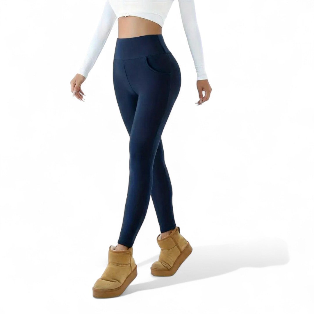Dominique — Fleece Lined High Waisted Leggings (14), Moraine Fashion