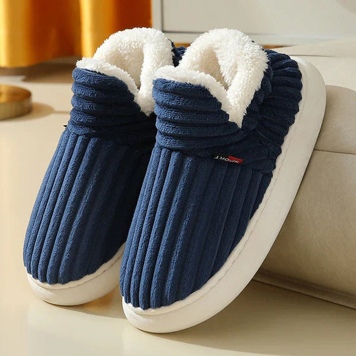Cosy Slippers with Ergonomic Footbed in blue