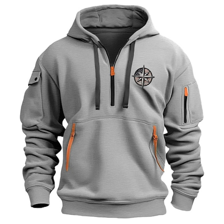 Half Zip Utility Hoodie for Men — Monty, image 1