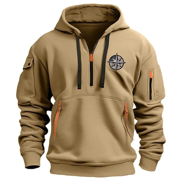 Half Zip Utility Hoodie for Men — Monty, image 2